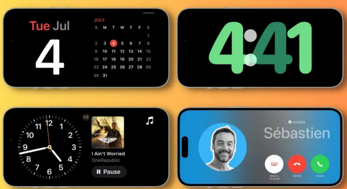 龙州苹果手机维修分享iOS17横屏充电待机显示有什么好处 